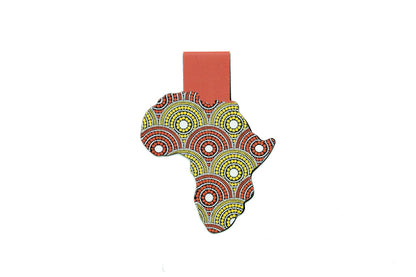 Magnetic Bookmark - African Print (Red and Yellow)