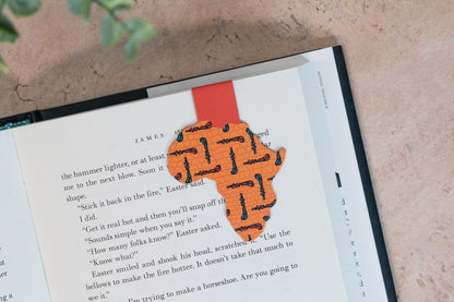 Magnetic Bookmark - African Print (Walking Sticks)