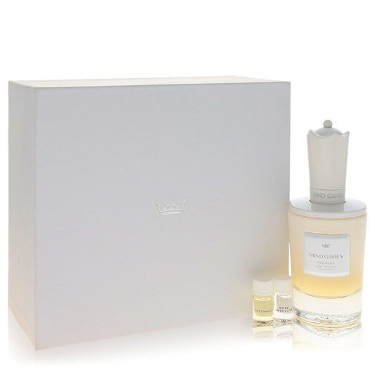 Mind Games Prodigy by Mind Games - Gift Set -- 3.4 Extrait De Parfum Spray + Two .10 Mini Extract + Testing papers