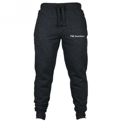 TW Nutrition Dark Gray Large Men's Fleece Joggers Loose Fit Taper Leg Sweatpants