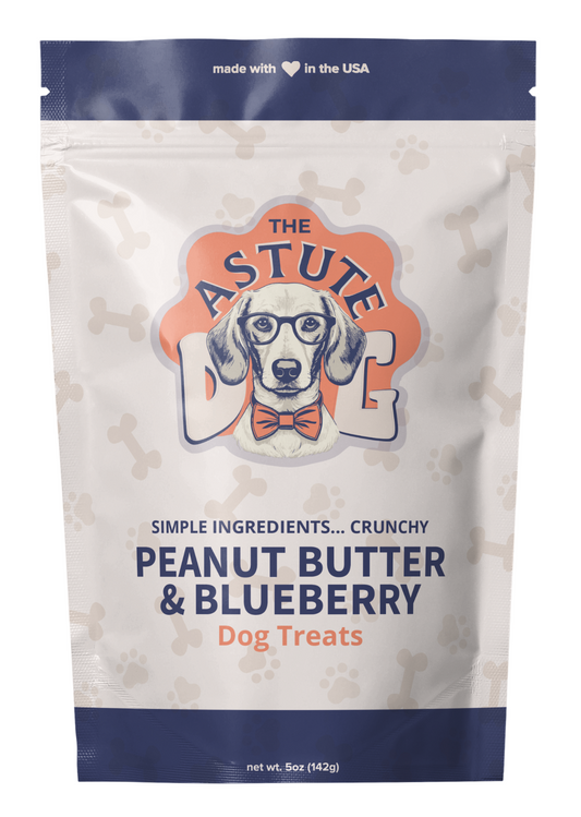 Peanut Butter & Blueberry Dog Biscuits