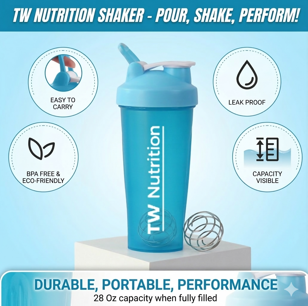 TW Nutrition 28 Oz Shaker Protein Water Bottle