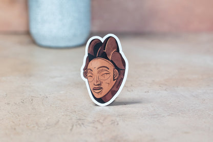 African Masks Stickers - Punu