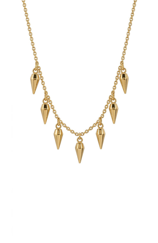 Rock Star Charm Necklace Gold