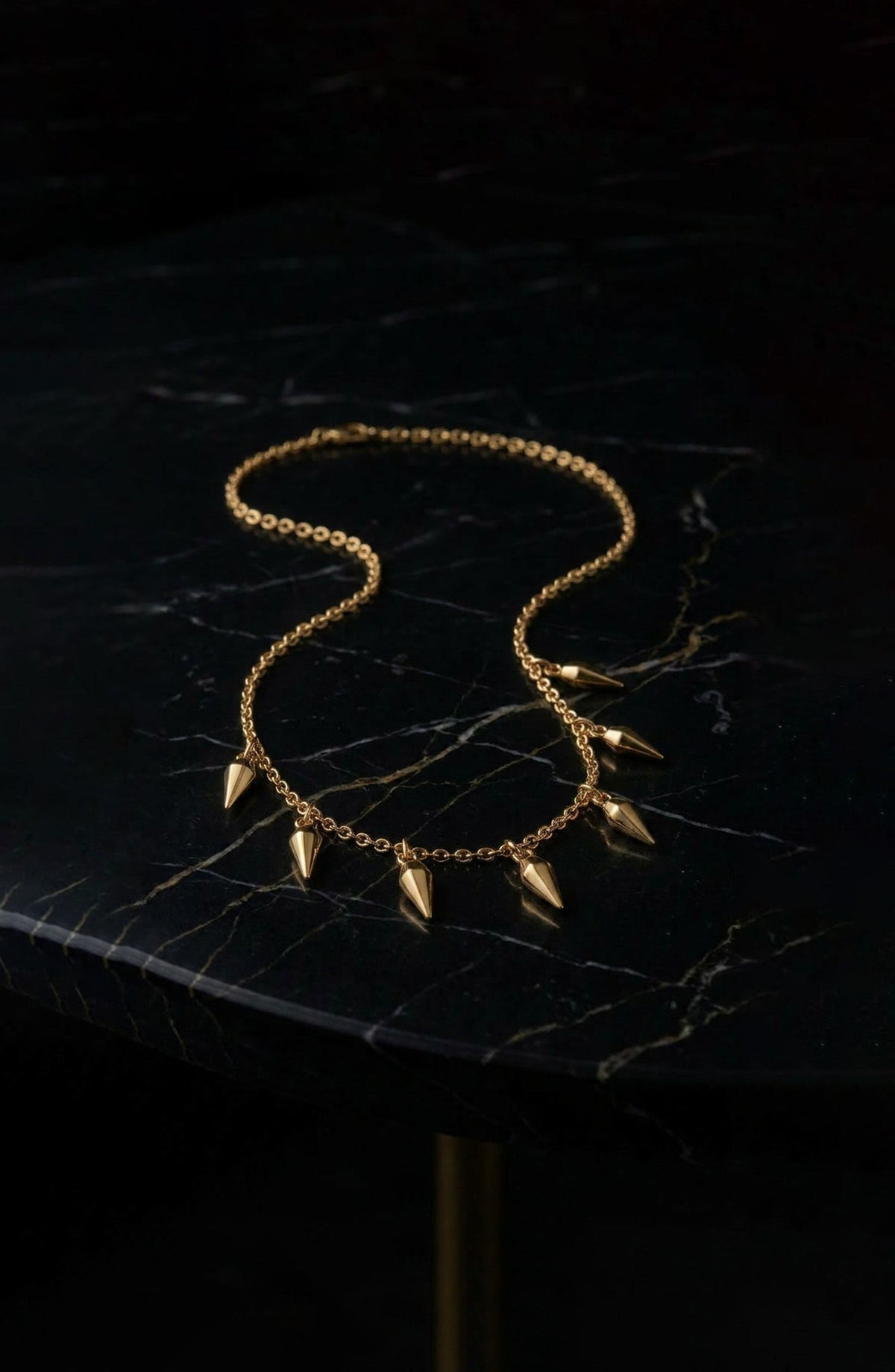 Rock Star Charm Necklace Gold