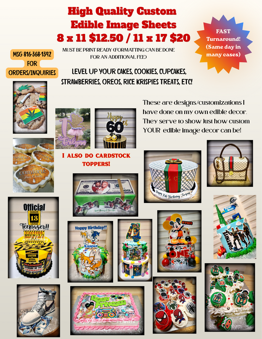 Custom Made Edible Image Decor