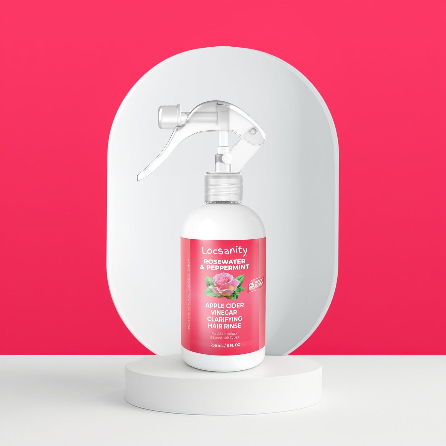 Locsanity Rosewater Peppermint Apple Cider Vinegar Clarifying Hair Rinse Detox 8oz