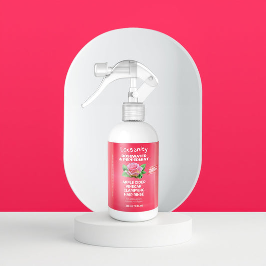 Locsanity Rosewater Peppermint Apple Cider Vinegar Clarifying Hair Rinse Detox 8oz
