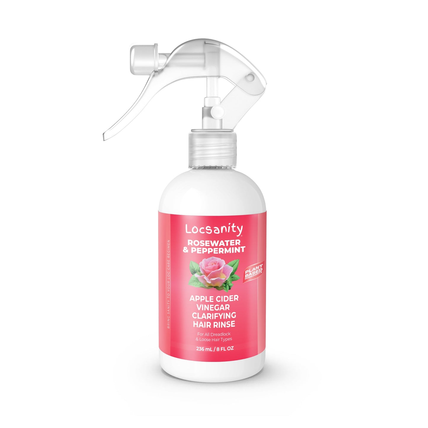 Locsanity Rosewater Peppermint Apple Cider Vinegar Clarifying Hair Rinse Detox 8oz