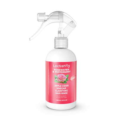 Locsanity Rosewater Peppermint Apple Cider Vinegar Clarifying Hair Rinse Detox 8oz