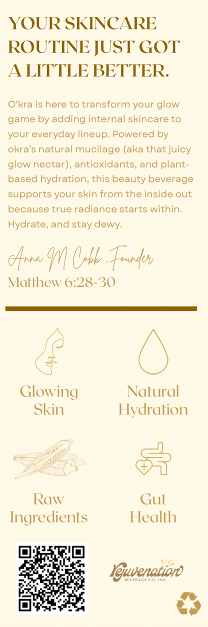 O’kra – Sparkling Okra Water (Pineapple) | Hydration & Skin Health