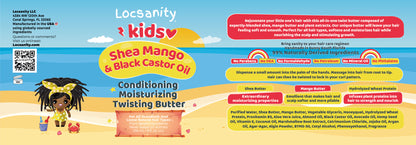 Locsanity Kids Shea Mango & Black Castor Oil Conditioning, Moisturizing, Twisting Butter