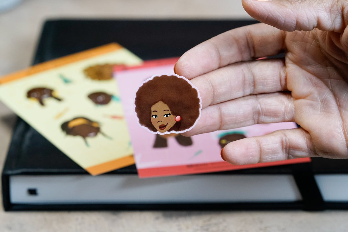 Black Girl Hairstyles Sticker Sheets