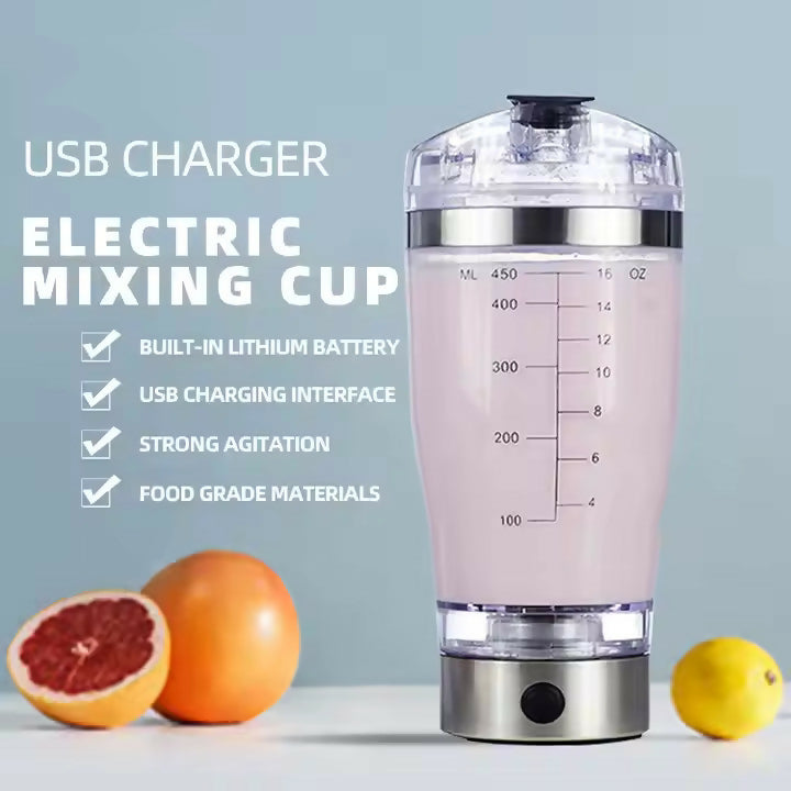 TW Nutrition 16 Oz Rechargeable Electric Protein Shaker Bottle Electric Mixer