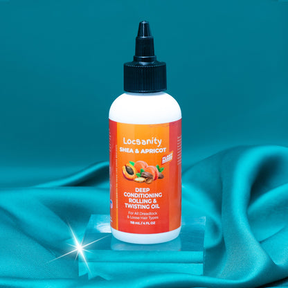 Locsanity Shea & Apricot Loose, Natural Strength & Growth Formula Dreadlock Natural Hair Rolling and Conditioning Oil