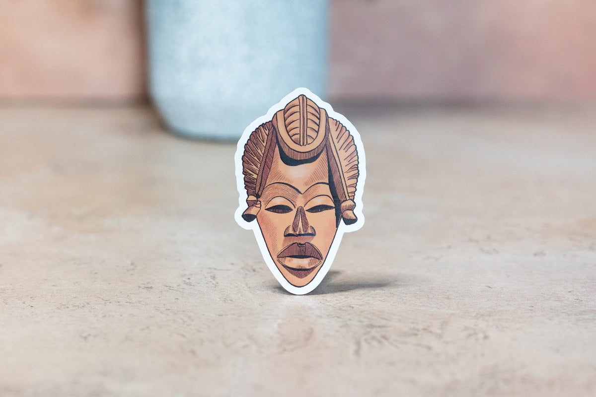 African Masks Stickers - Baule
