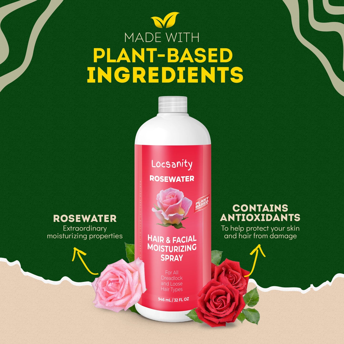 Rosewater Hair and Facial Daily Moisturizing/Refreshing Spray