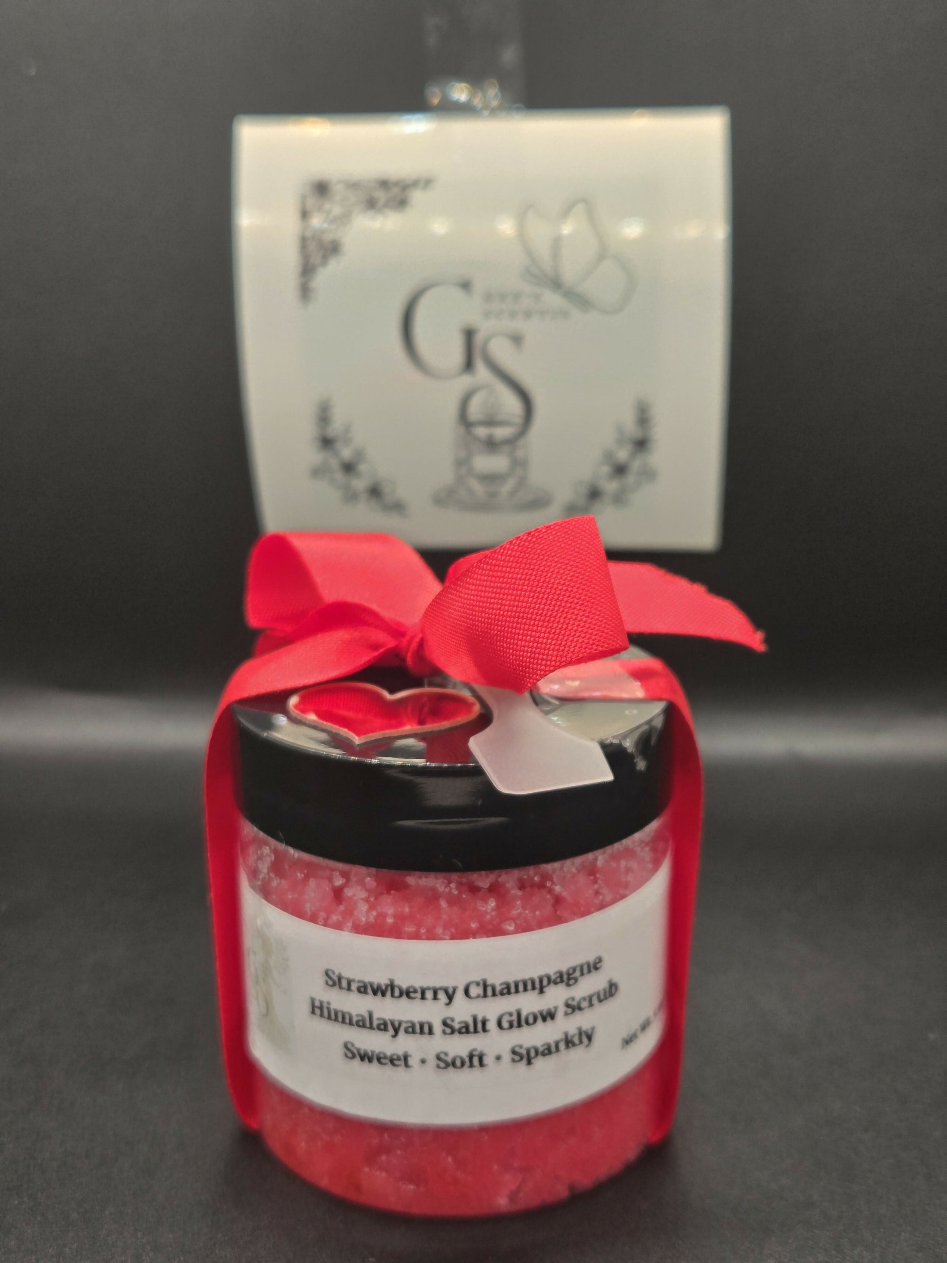 Strawberry Champagne sea salt glow scrub