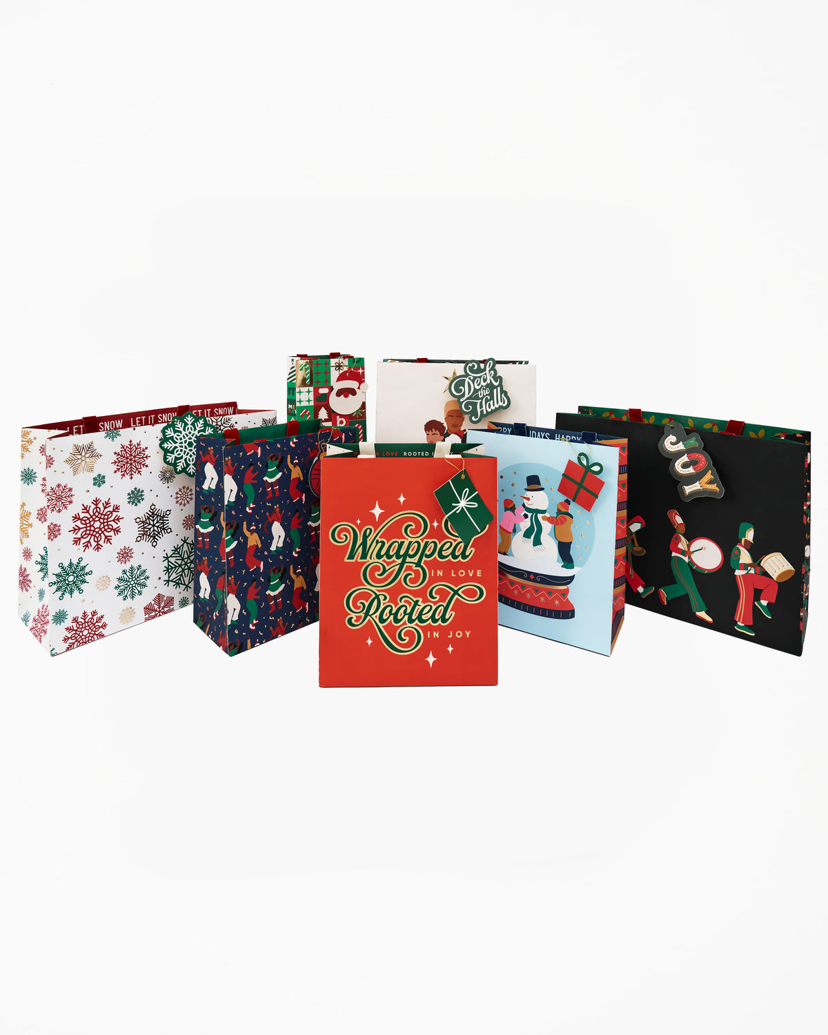 Deck The Halls Large Gift Bag w/ Tissue Paper