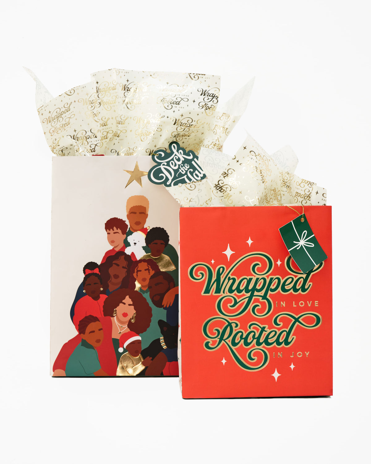 Deck The Halls Large Gift Bag w/ Tissue Paper