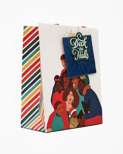 Deck The Halls Large Gift Bag w/ Tissue Paper