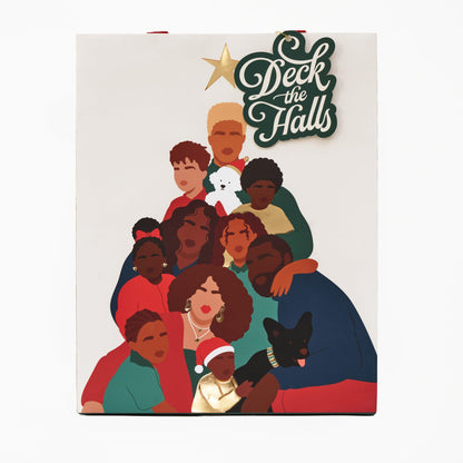Deck The Halls Large Gift Bag w/ Tissue Paper