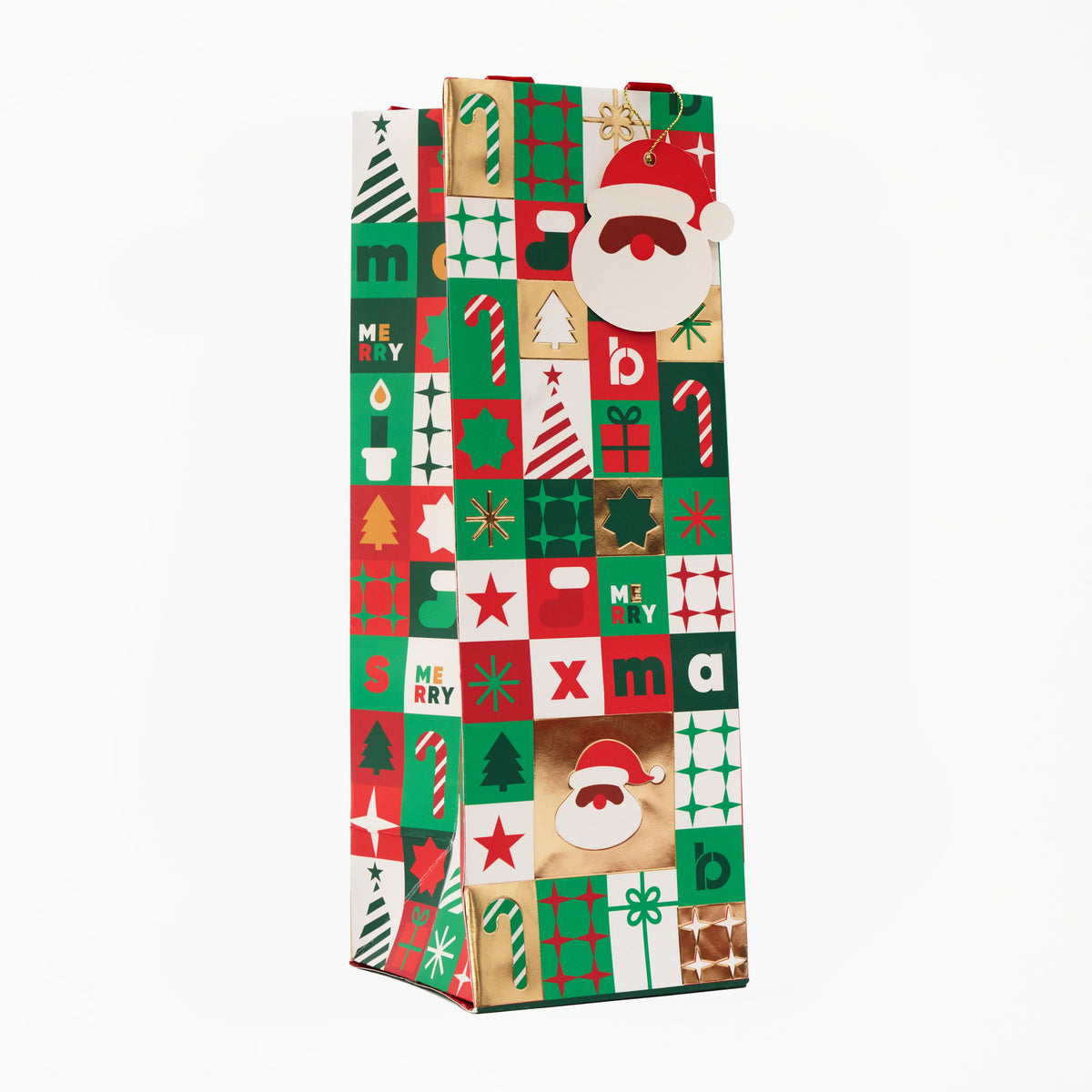 Very Merry Holiday Wine Bag