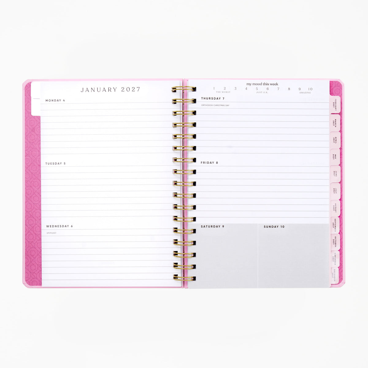2027 12 Month Weekly/Monthly Planner - Everything is Fine