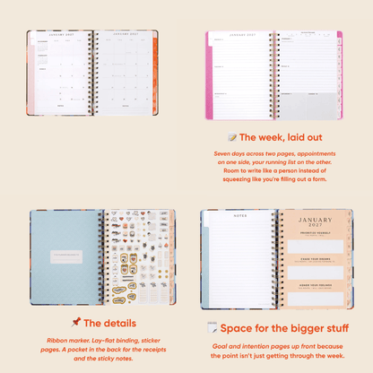 2027 12 Month Weekly/Monthly Planner - A Step Forward