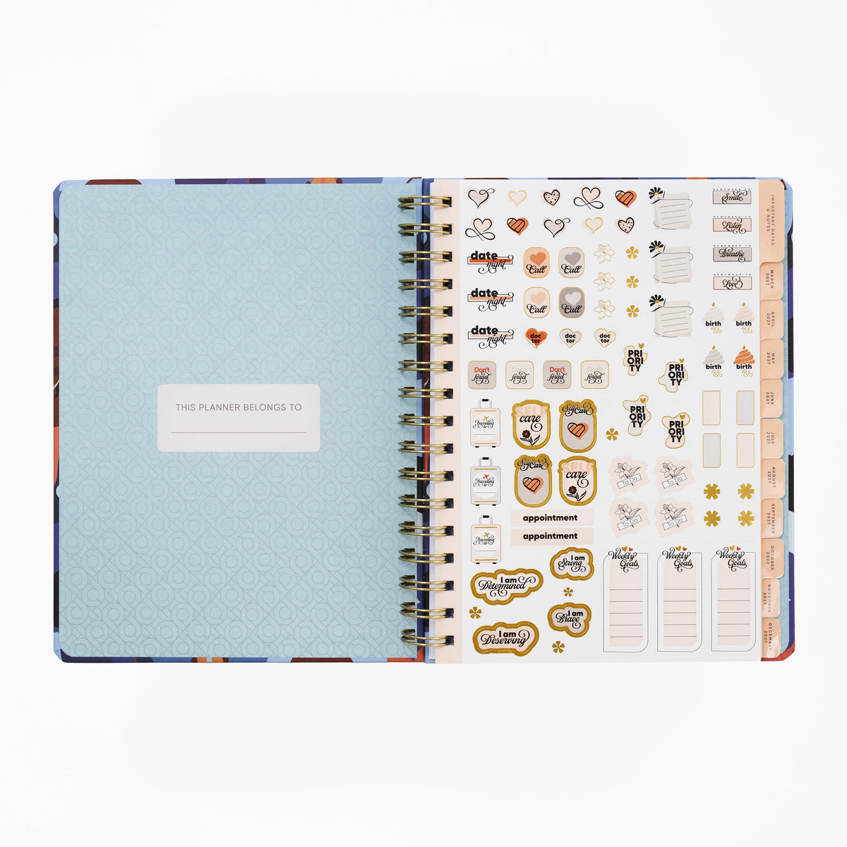 2027 12 Month Weekly/Monthly Planner - Fresh Starts