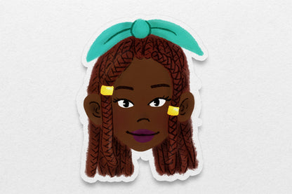 Black Girl Hairstyles Stickers: Braids