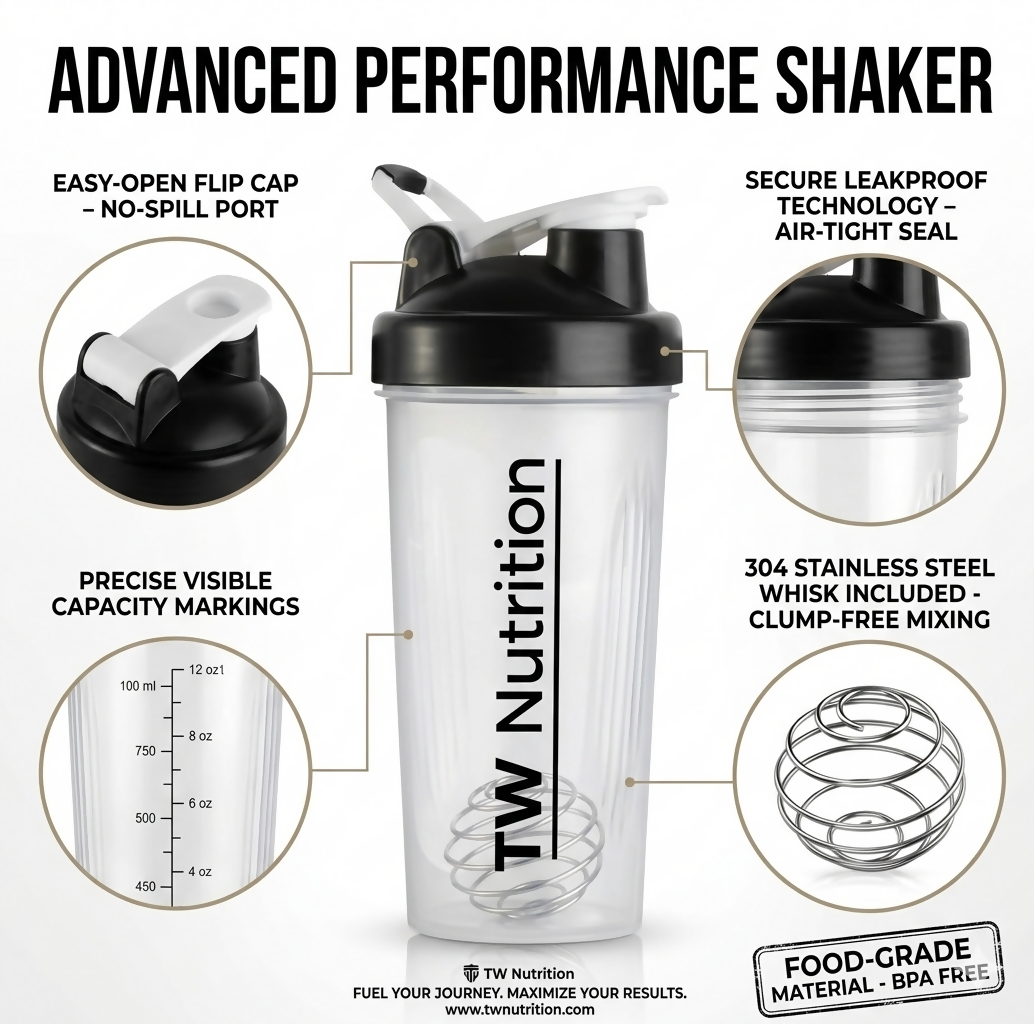 TW Nutrition 28 Oz Shaker Protein Water Bottle