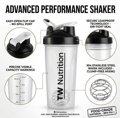 TW Nutrition 28 Oz Shaker Protein Water Bottle