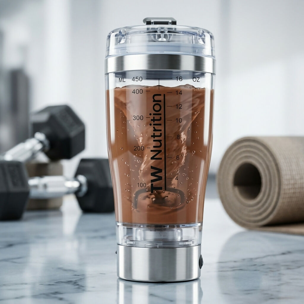TW Nutrition Electric Protein Shaker Bottle 16oz 450ml USB Rechargeable Mixer