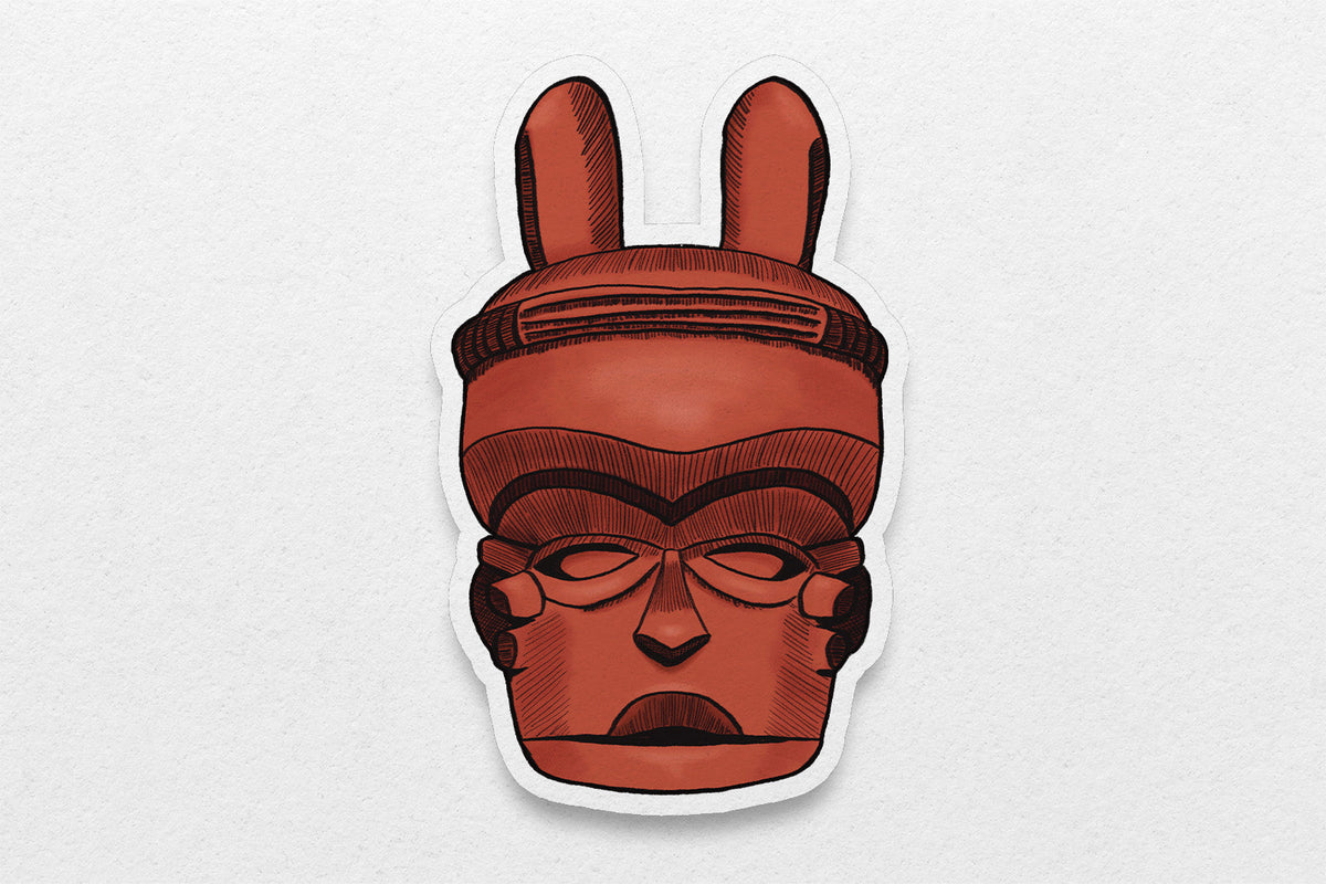 African Masks Stickers - Ibibio