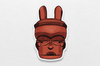 African Masks Stickers - Ibibio