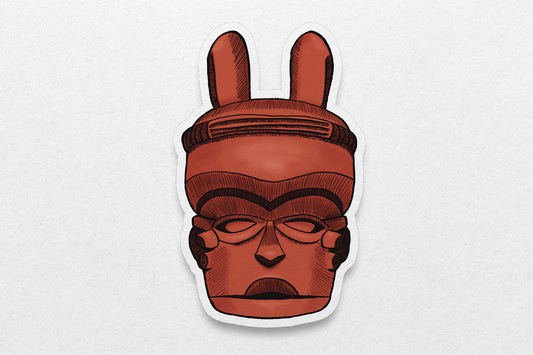 African Masks Stickers - Ibibio