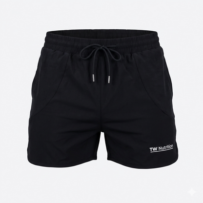 TW Nutrition Black Flex Fit Men's Gym Shorts Large