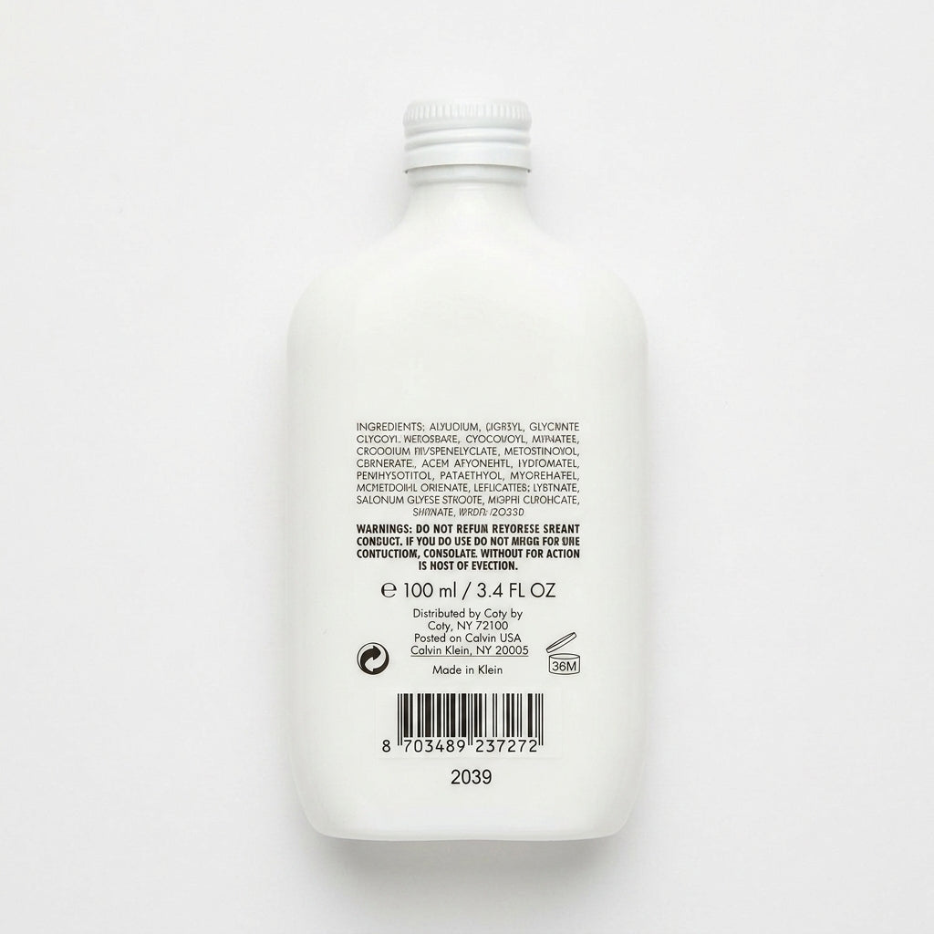 Perfume Bottle — Flat Lay - Back | Generated by Modelize