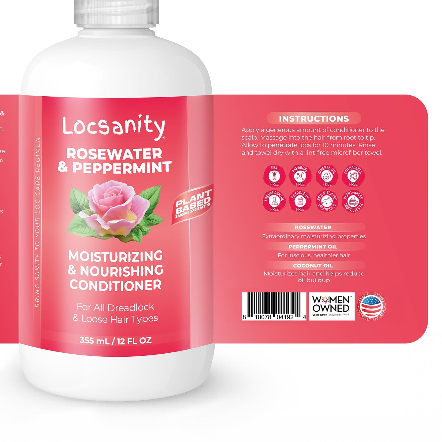 Rosewater and Peppermint Moisturizing and Nourishing Conditioner