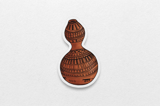 African Calabash Stickers - Orange