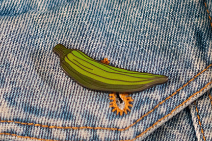 Okra Enamel Pin
