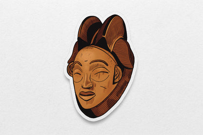 African Masks Stickers - Punu