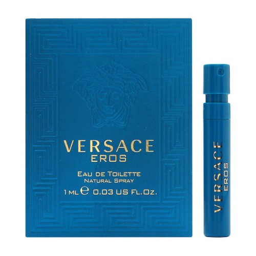Versace Eros 0.03 oz EDT Cologne Vial on Card for Men Brand New