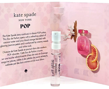 KATE SPADE POP EAU DE PARFUM VIAL SPRAY FOR WOMEN 0.06 Oz BRAND NEW SAMPLE SIZE!
