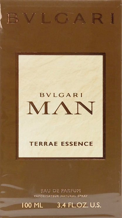 BVLGARI MAN TERRAE ESSENCE EAU DE PARFUM SPRAY FOR MEN 3.4 Oz / 100 ml BRAND NEW