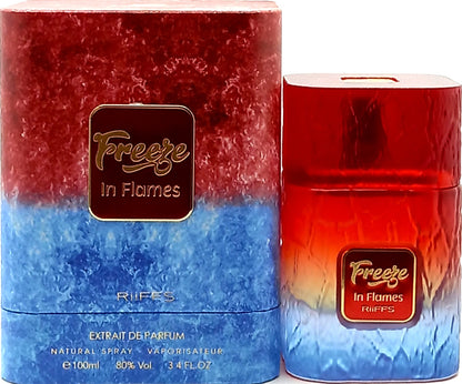 RIIFFS FREEZE IN FLAMES EXTRAIT DE PARFUM SPRAY UNISEX 3.4 Oz / 100 ml BRAND NEW