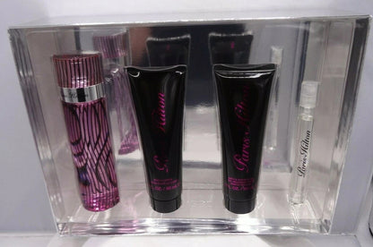 PARIS HILTON Eau de Parfum 4 Pc Gift Set 3.4 oz .34 oz Lotion Gel WOMEN * IN BOX