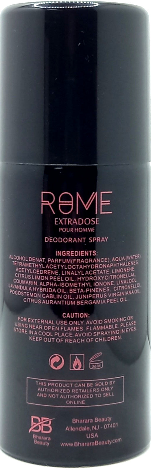 BHARARA ROME EXTRADOSE POUR HOMME DEODORANT SPRAY 5.1 Oz / 150 ml BRAND NEW ITEM