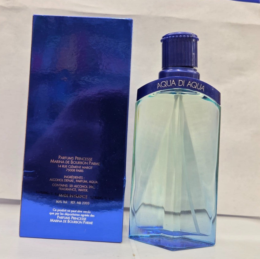 AQUA DI AQUA HOMME BY MARINA DE BOURBON 3.3 OZ / 100 ML EDT SPRAY NIB